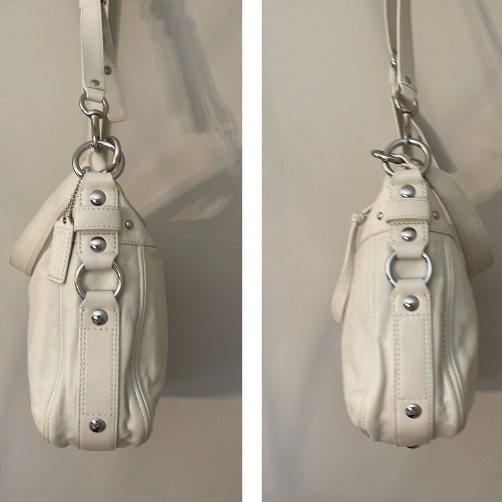 Coach Zoe Hobo Shoulder Bag F147007 Pearl Off White Leather - Picture 7 of 17
